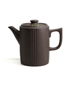 一厂, 宜兴, 紫砂, 茶壶, 紫泥, 水平壶, 80年代, 4杯, 绿标, 请饮, 请饮中国乌龙茶
